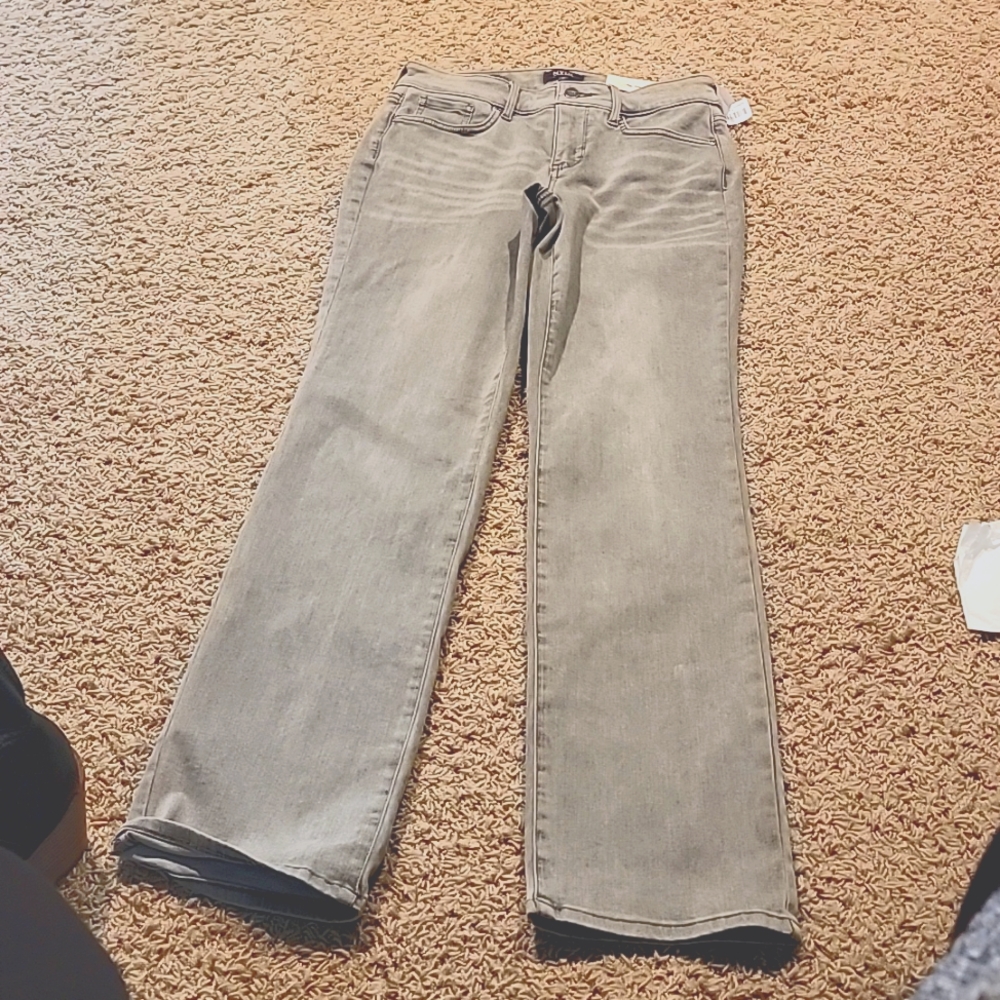 Gray NYDJ straight jeans